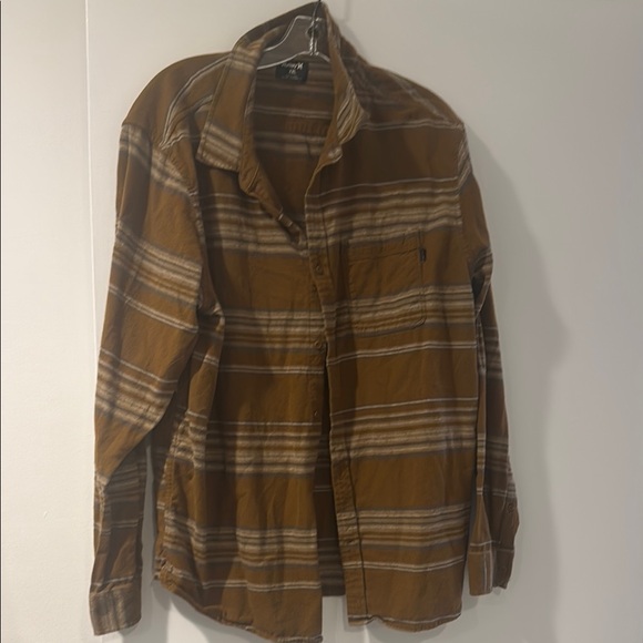 Hurley Brown Striped Casual Shirt - Picture 1 of 1